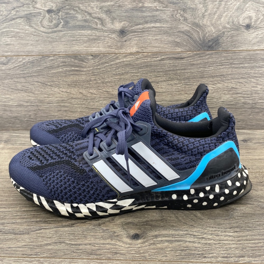 Adidas UltraBoost 5.0 DNA Mens 9 Navy Blue Graphic Print Running Shoes GY0325
